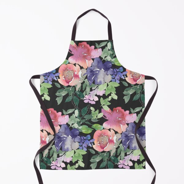 Item preview, Red-Magenta And Blue Floral Pattern On Black designed and sold by DEC02.