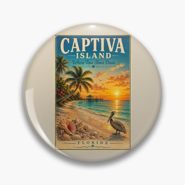 Item preview, Captiva Island | Where Time Slows Down Vintage Travel Poster | Florida Gulf Coast designed and sold by piketo.