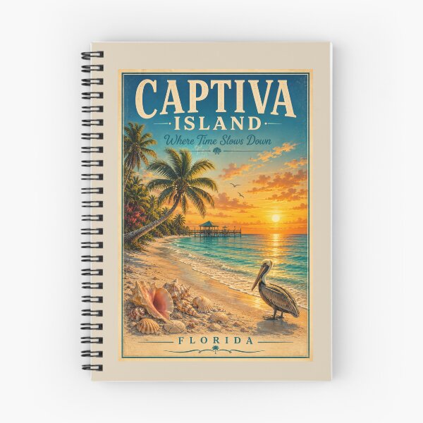 Item preview, Captiva Island | Where Time Slows Down Vintage Travel Poster | Florida Gulf Coast designed and sold by piketo.