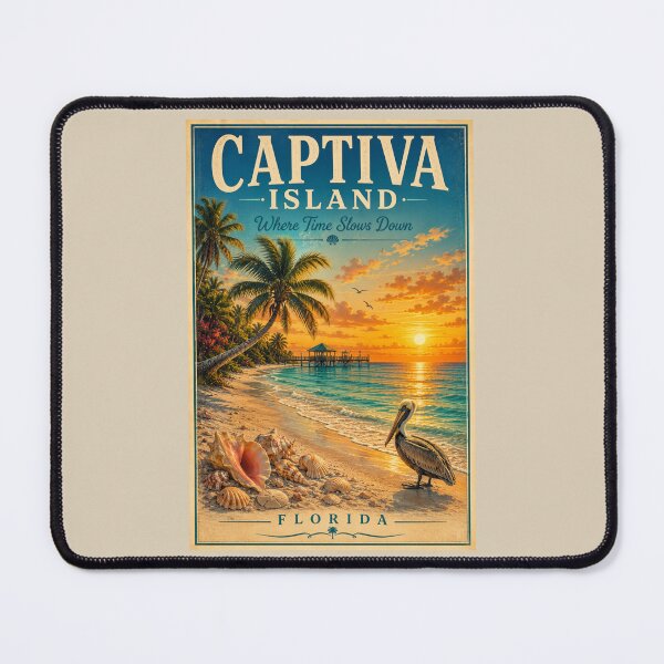 Item preview, Captiva Island | Where Time Slows Down Vintage Travel Poster | Florida Gulf Coast designed and sold by piketo.