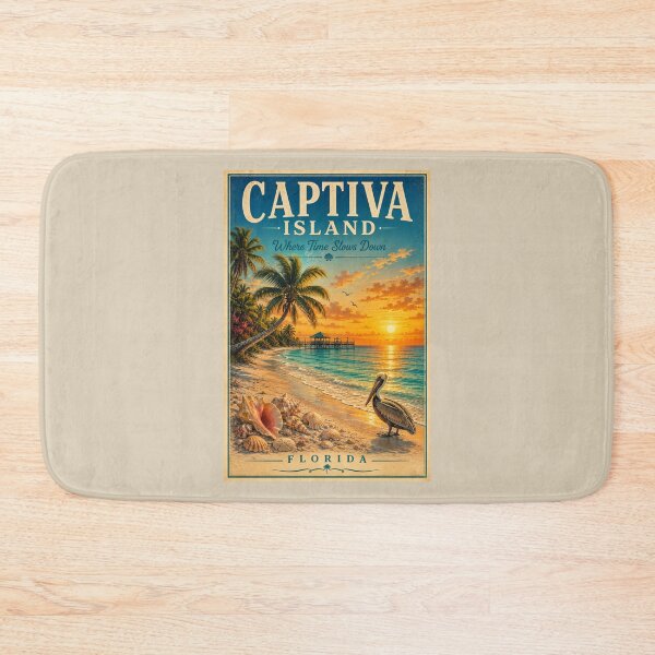 Item preview, Captiva Island | Where Time Slows Down Vintage Travel Poster | Florida Gulf Coast designed and sold by piketo.