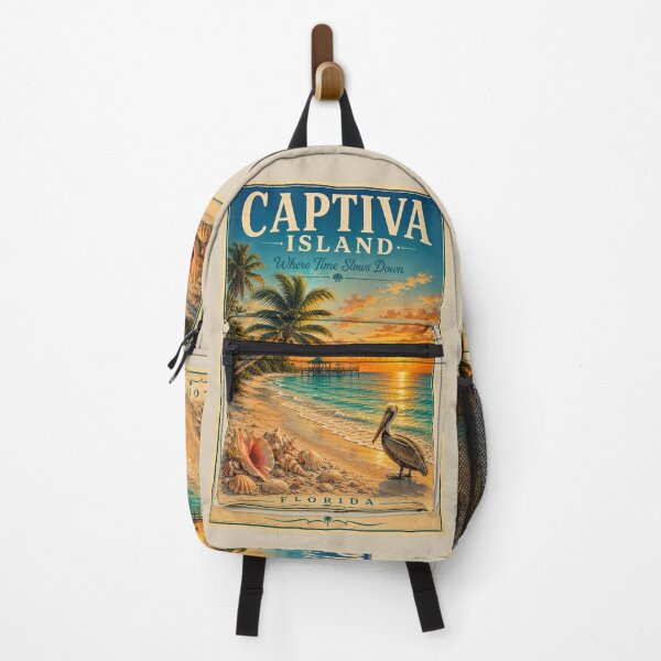 Item preview, Captiva Island | Where Time Slows Down Vintage Travel Poster | Florida Gulf Coast designed and sold by piketo.