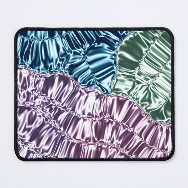Item preview, Silky Satin Ruffles Pink Green Blue designed and sold by HydrangeaDelMar.