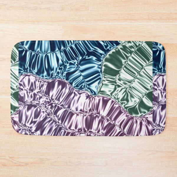Item preview, Silky Satin Ruffles Pink Green Blue  designed and sold by HydrangeaDelMar.