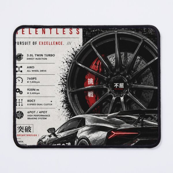 Item preview, ASCEND RELENTLESS Japanese Performance Car Poster designed and sold by MidnightPistons.