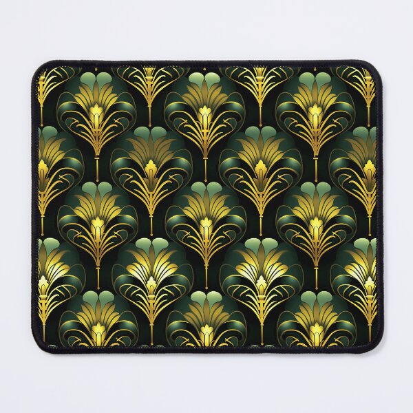 Item preview, Sophisticated Green And Golden Hues Art Deco Pattern designed and sold by DEC02.