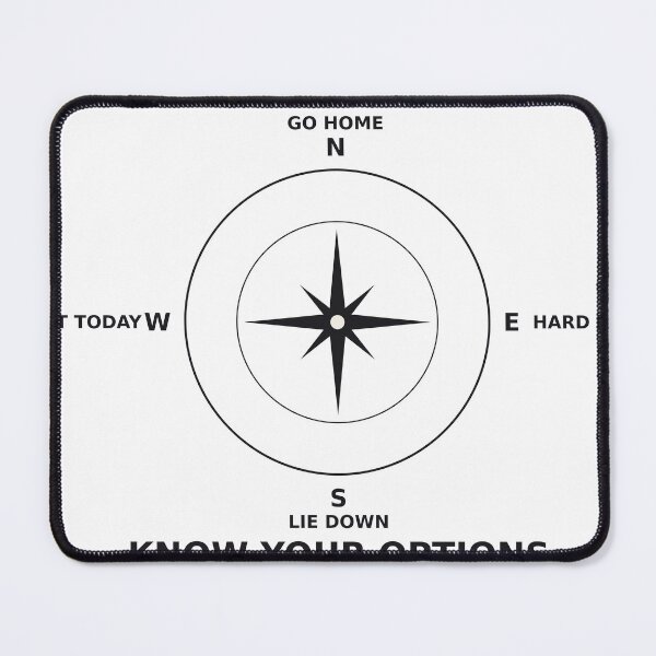Item preview, Know Your Options Funny Deadpan Compass Rose Sarcastic Design designed and sold by deadpansupplyco.