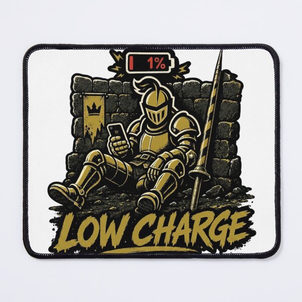Item preview, Low Charge — Tired Knight at 1% Battery designed and sold by chargeon.