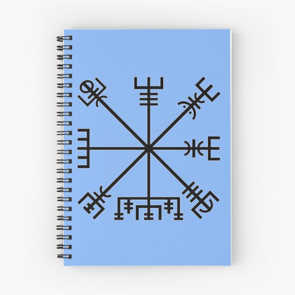 Item preview, Vegvísir Icelandic Wayfinder Symbol, Nordic Compass of Guidance and Protection in black. designed and sold by shorethings.
