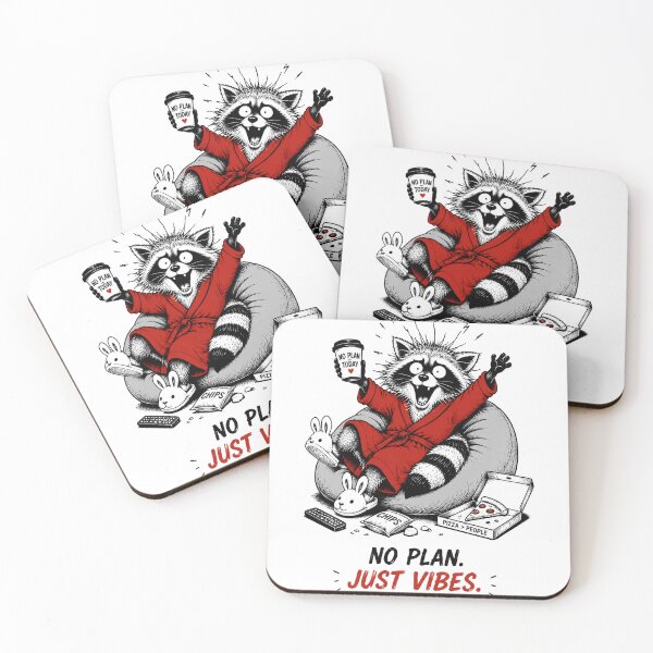 Item preview, Funny Racoon No Plan Today designed and sold by vathrode.