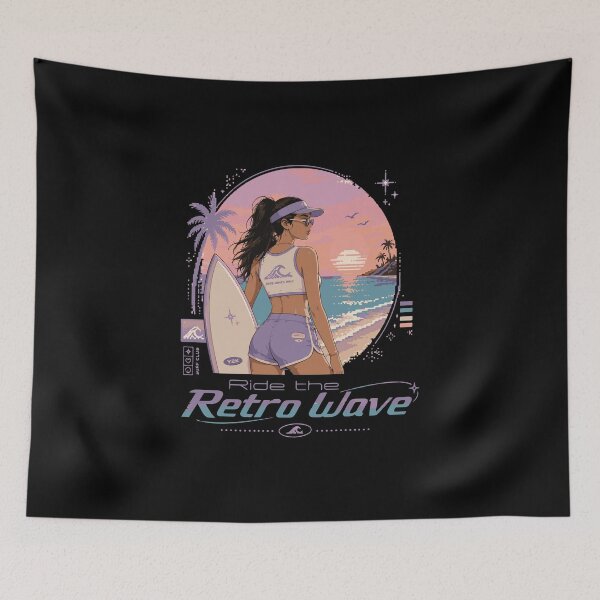 Item preview, Retro Pixel Surfer Girl Y2K designed and sold by BRROOLY.