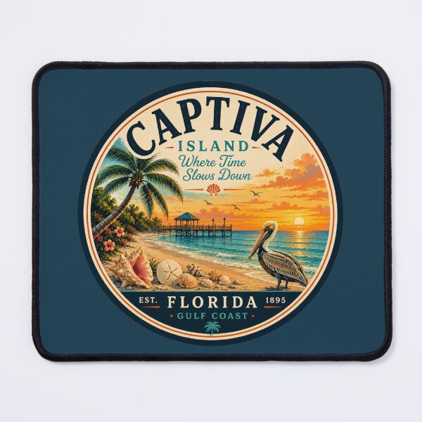 Item preview, Captiva Island Badge | Where Time Slows Down Retro Florida Gulf Coast Emblem designed and sold by piketo.