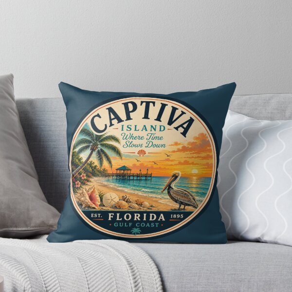 Item preview, Captiva Island Badge | Where Time Slows Down Retro Florida Gulf Coast Emblem designed and sold by piketo.