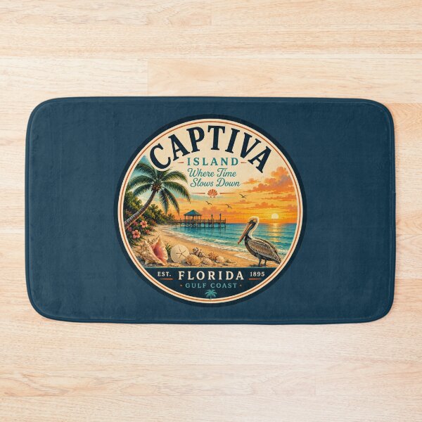 Item preview, Captiva Island Badge | Where Time Slows Down Retro Florida Gulf Coast Emblem designed and sold by piketo.