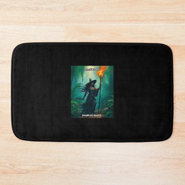 Item preview, Ace of Wands - Tarot Card from Wildwood Green Witch Tarot Deck  designed and sold by Earth Nature Creations.