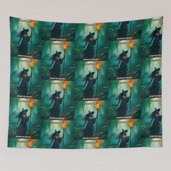 Item preview, Ace of Wands - Tarot Card from Wildwood Green Witch Tarot Deck  designed and sold by Earth Nature Creations.