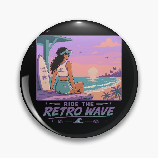 Item preview, Retro Pixel Surfer Girl Y2K designed and sold by BRROOLY.