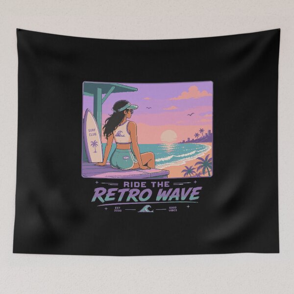 Item preview, Retro Pixel Surfer Girl Y2K designed and sold by BRROOLY.