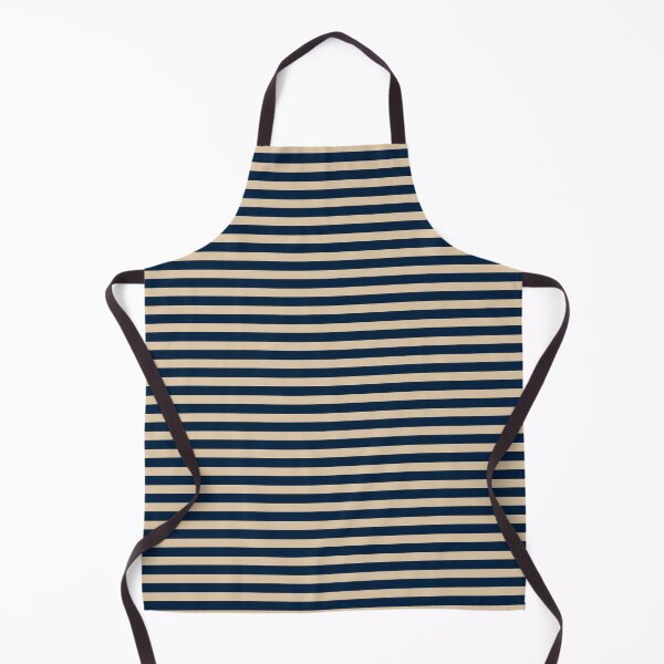 Item preview, Ultra Fine Stripe Narrow Pinstripe Pattern in Mid Mod Navy Blue and Beige designed and sold by kierkegaard.