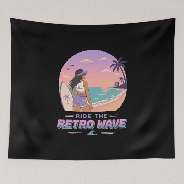 Item preview, Retro Pixel Surfer Girl Y2K designed and sold by BRROOLY.