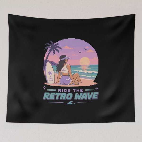 Item preview, Retro Pixel Surfer Girl Y2K designed and sold by BRROOLY.