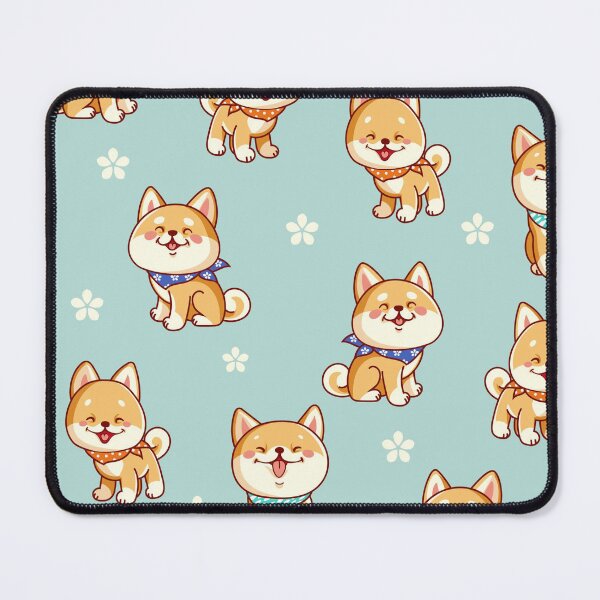 Item preview, Cute Shiba Inu Seamless Pattern | Kawaii Japanese Dog Repeat Print | Adorable Puppy Illustration for Dog Lovers designed and sold by RJACreative.