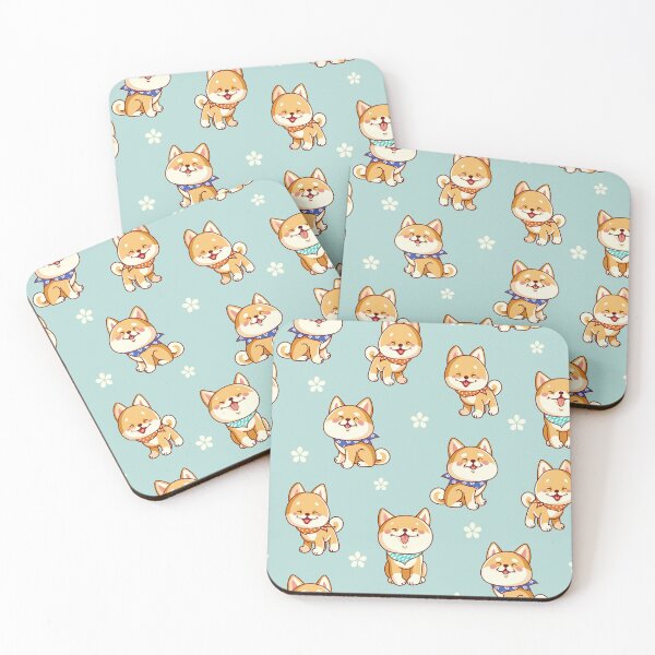 Item preview, Cute Shiba Inu Seamless Pattern | Kawaii Japanese Dog Repeat Print | Adorable Puppy Illustration for Dog Lovers designed and sold by RJACreative.