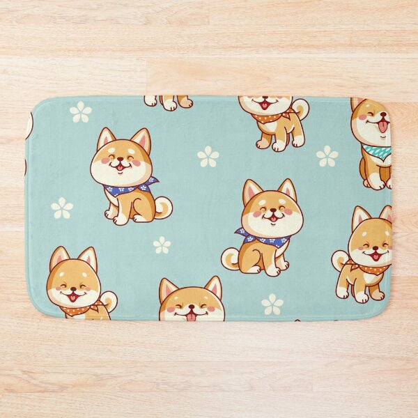 Item preview, Cute Shiba Inu Seamless Pattern | Kawaii Japanese Dog Repeat Print | Adorable Puppy Illustration for Dog Lovers designed and sold by RJACreative.