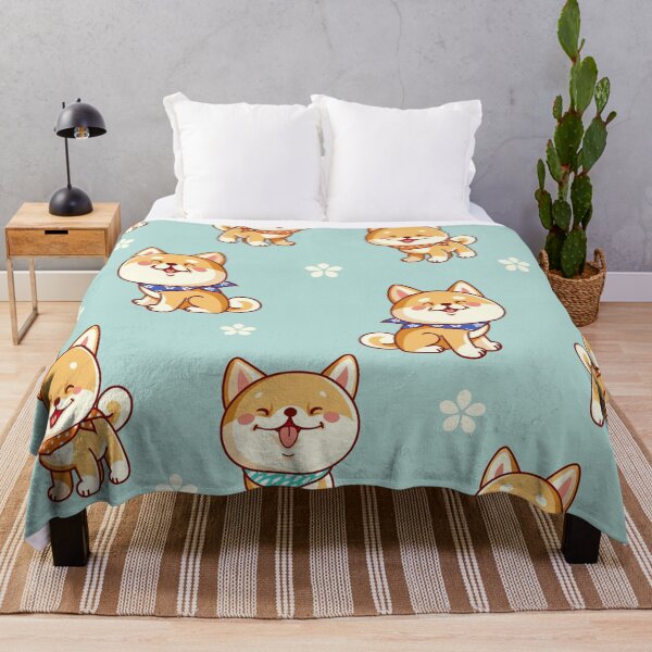 Item preview, Cute Shiba Inu Seamless Pattern | Kawaii Japanese Dog Repeat Print | Adorable Puppy Illustration for Dog Lovers designed and sold by RJACreative.