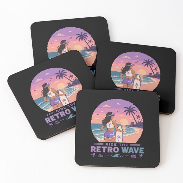 Item preview, Retro Pixel Surfer Girl Y2K designed and sold by BRROOLY.
