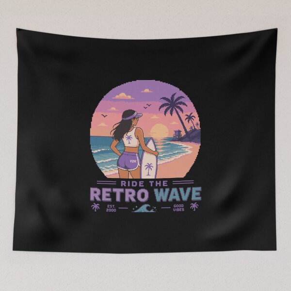 Item preview, Retro Pixel Surfer Girl Y2K designed and sold by BRROOLY.
