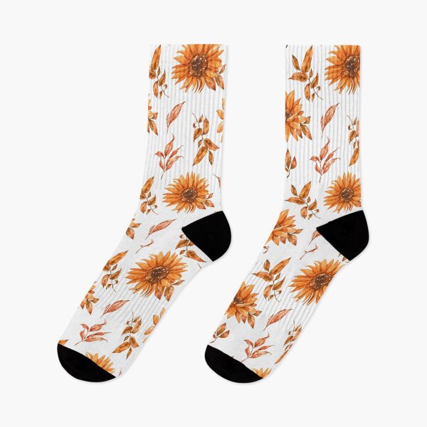 Item preview, Orange Sunflowers Classic Floral Pattern With Leaves designed and sold by DEC02.