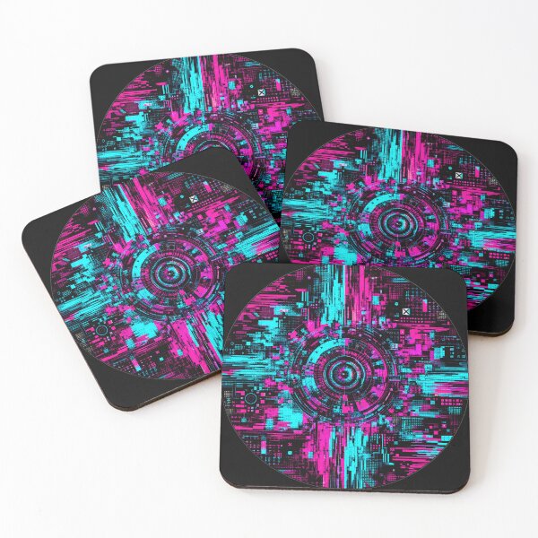 Item preview, Adversarial Neural Interference Glitch Art T-Shirt Design - Cyberpunk Holographic Patch designed and sold by Uglyandcute.