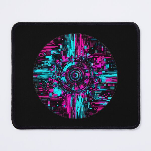 Item preview, Adversarial Neural Interference Glitch Art T-Shirt Design - Cyberpunk Holographic Patch designed and sold by Uglyandcute.