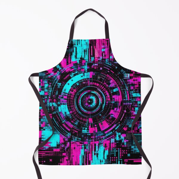 Item preview, Adversarial Neural Interference Glitch Art T-Shirt Design - Cyberpunk Holographic Patch designed and sold by Uglyandcute.