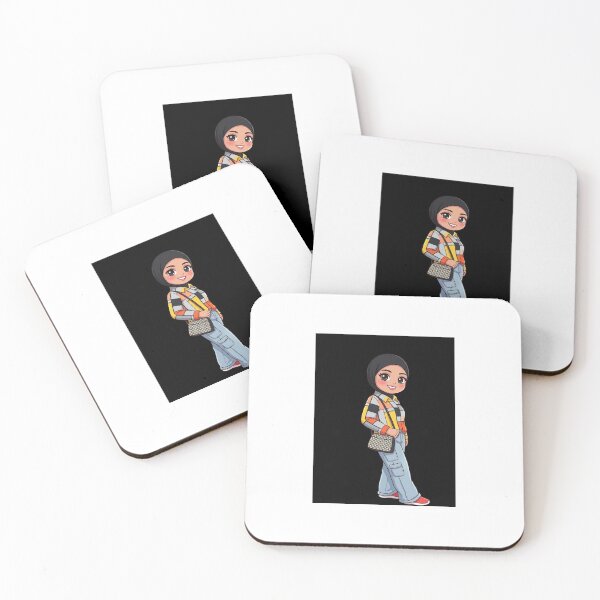 Item preview,  chibi Adorable Cartoon Girl in Plaid Shirt and Cargo  designed and sold by TheModernMuslimchibi&more .
