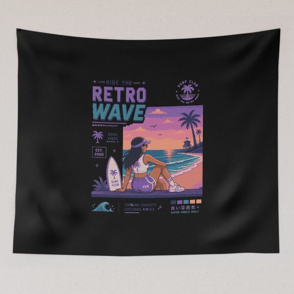 Item preview, Retro Pixel Surfer Girl Y2K designed and sold by BRROOLY.