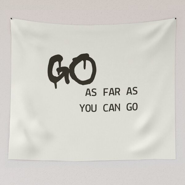 Item preview, Go As Far As You Can Go | Minimal Motivational Typography Design designed and sold by KleanGirlAesthetics.