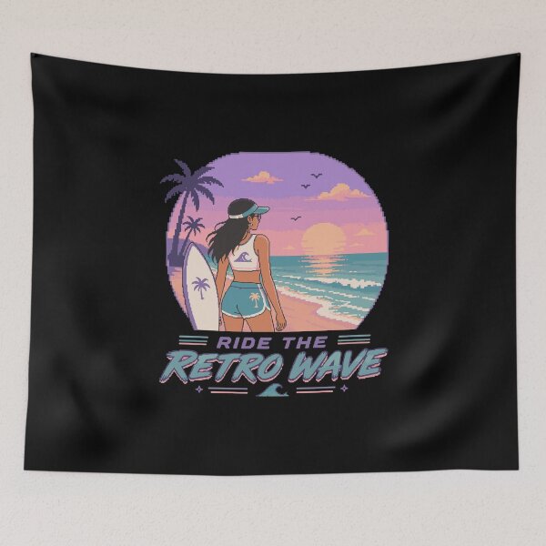Item preview, Retro Pixel Surfer Girl Y2K designed and sold by BRROOLY.