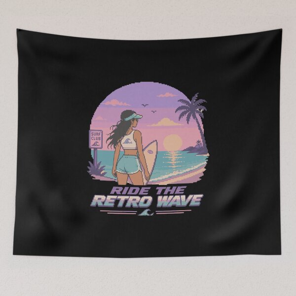 Item preview, Retro Pixel Surfer Girl Y2K designed and sold by BRROOLY.