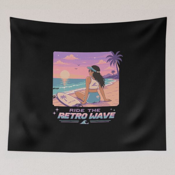 Item preview, Retro Pixel Surfer Girl Y2K designed and sold by BRROOLY.