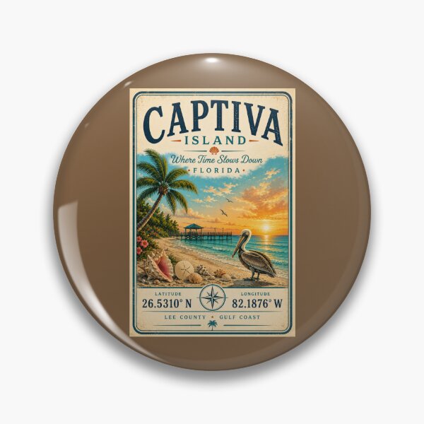 Item preview, Captiva Island Coordinates | Florida Gulf Coast Minimal Coastal Travel Design designed and sold by piketo.