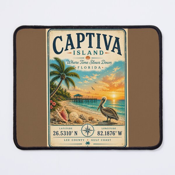 Item preview, Captiva Island Coordinates | Florida Gulf Coast Minimal Coastal Travel Design designed and sold by piketo.