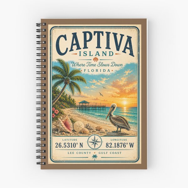 Item preview, Captiva Island Coordinates | Florida Gulf Coast Minimal Coastal Travel Design designed and sold by piketo.