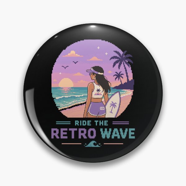 Item preview, Retro Pixel Surfer Girl Y2K designed and sold by BRROOLY.