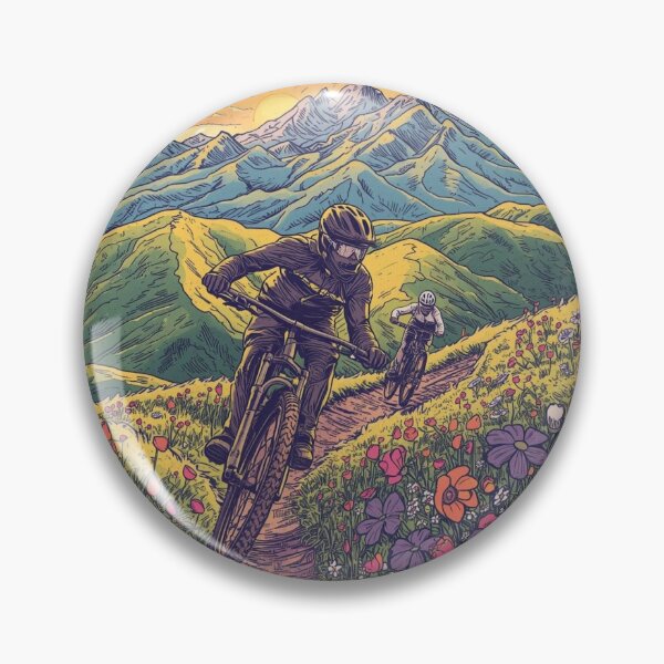Item preview, Wheels In The Wild Retro Mountain Bike Poster  designed and sold by Skyrocketz.