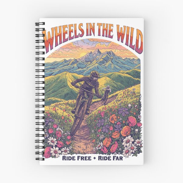 Item preview, Wheels In The Wild Retro Mountain Bike Poster  designed and sold by Skyrocketz.
