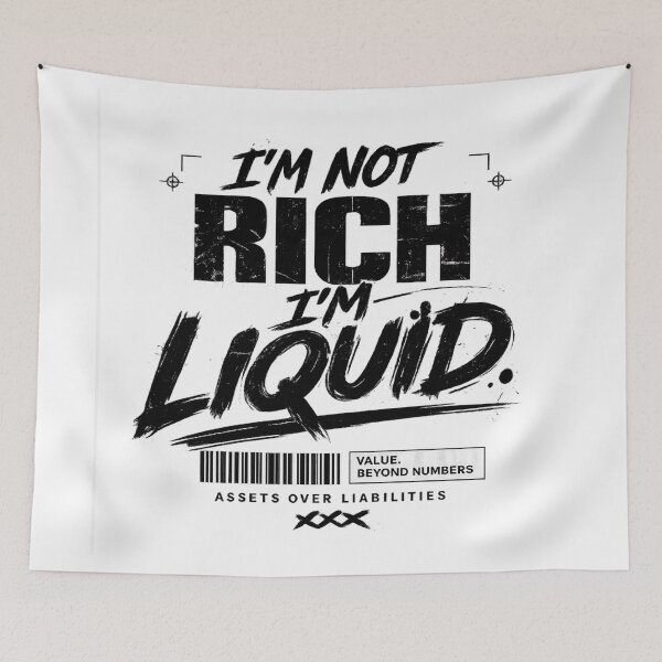 Item preview, I'm Not Rich I'm Liquid Shirt | Luxury Streetwear Money Quote Graphic | Wealth Mindset Typography Tee designed and sold by littlestore.