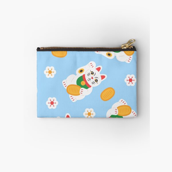 Item preview, Lucky Maneki Neko Seamless Pattern | Cute Japanese Lucky Cat with Gold Coins | Kawaii Fortune Cat Repeat Design designed and sold by RJACreative.