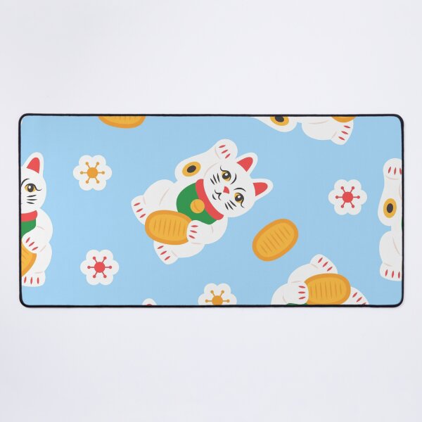 Item preview, Lucky Maneki Neko Seamless Pattern | Cute Japanese Lucky Cat with Gold Coins | Kawaii Fortune Cat Repeat Design designed and sold by RJACreative.
